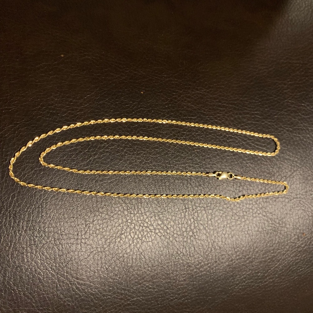 14kt yellow gold 20” inch rope chain . 1.8MM